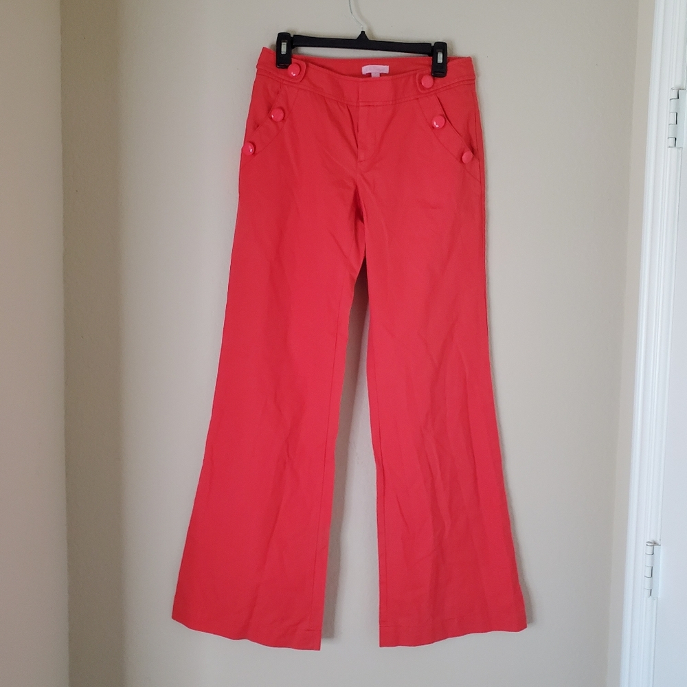 Lilly Pulitzer Coral Wide Leg Pants